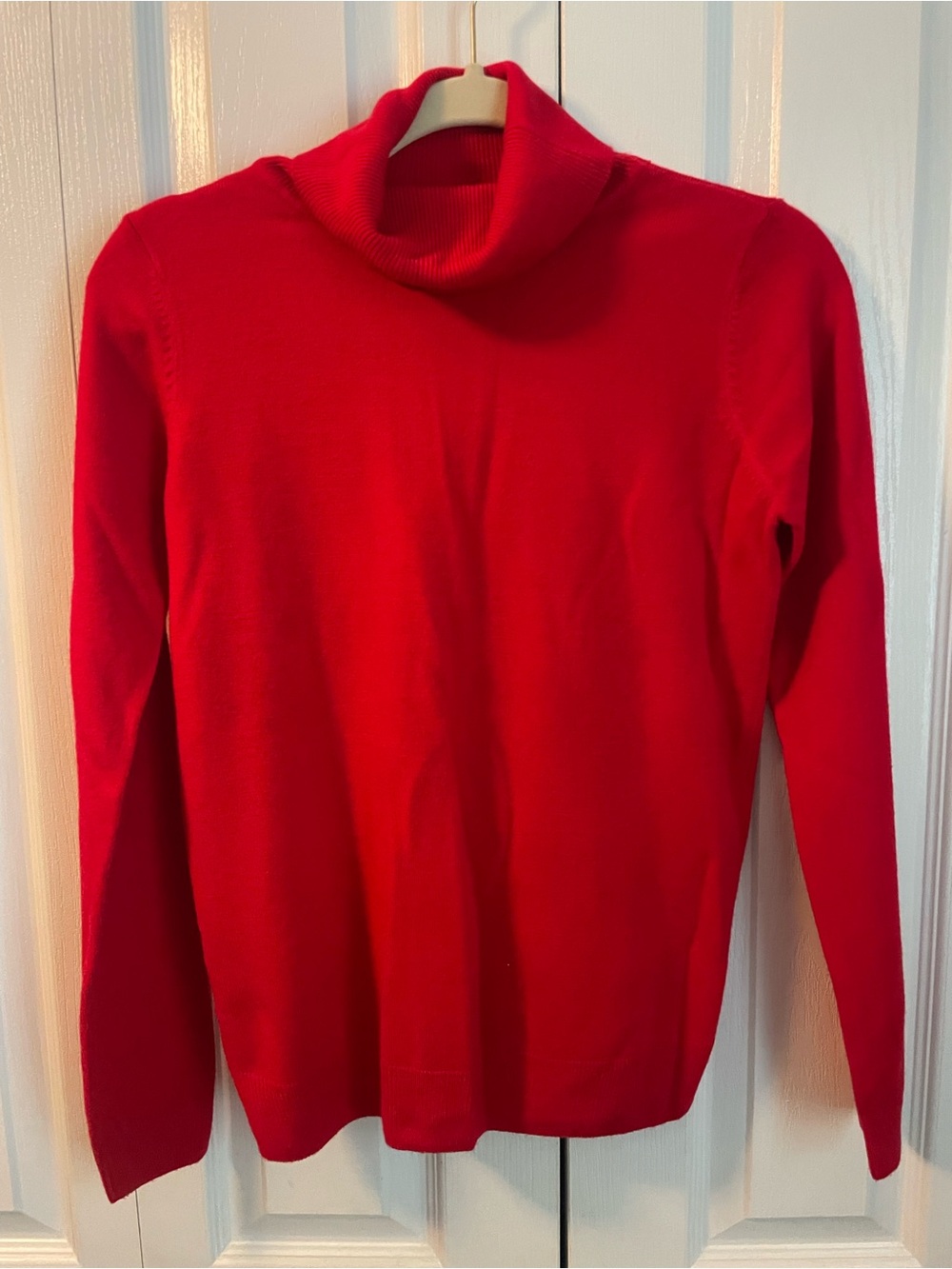 Classic Red Turtleneck Sweater - Women, Small